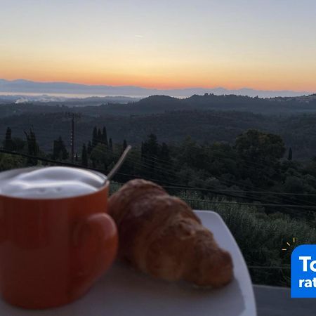 Schoenes Familienappartement In Pelekas, Corfu Mit Meerblick Zewnętrze zdjęcie