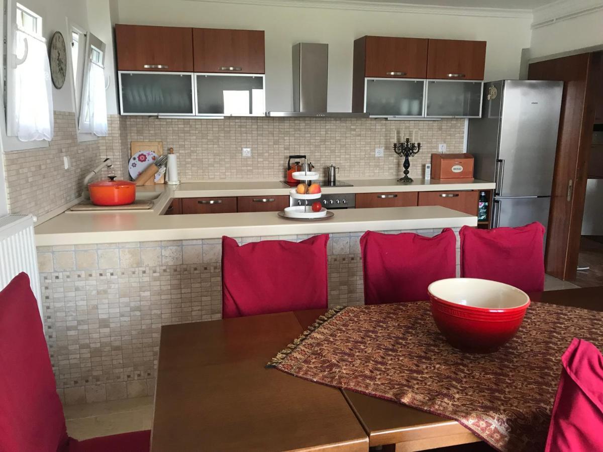 Schoenes Familienappartement In Pelekas, Corfu Mit Meerblick Zewnętrze zdjęcie