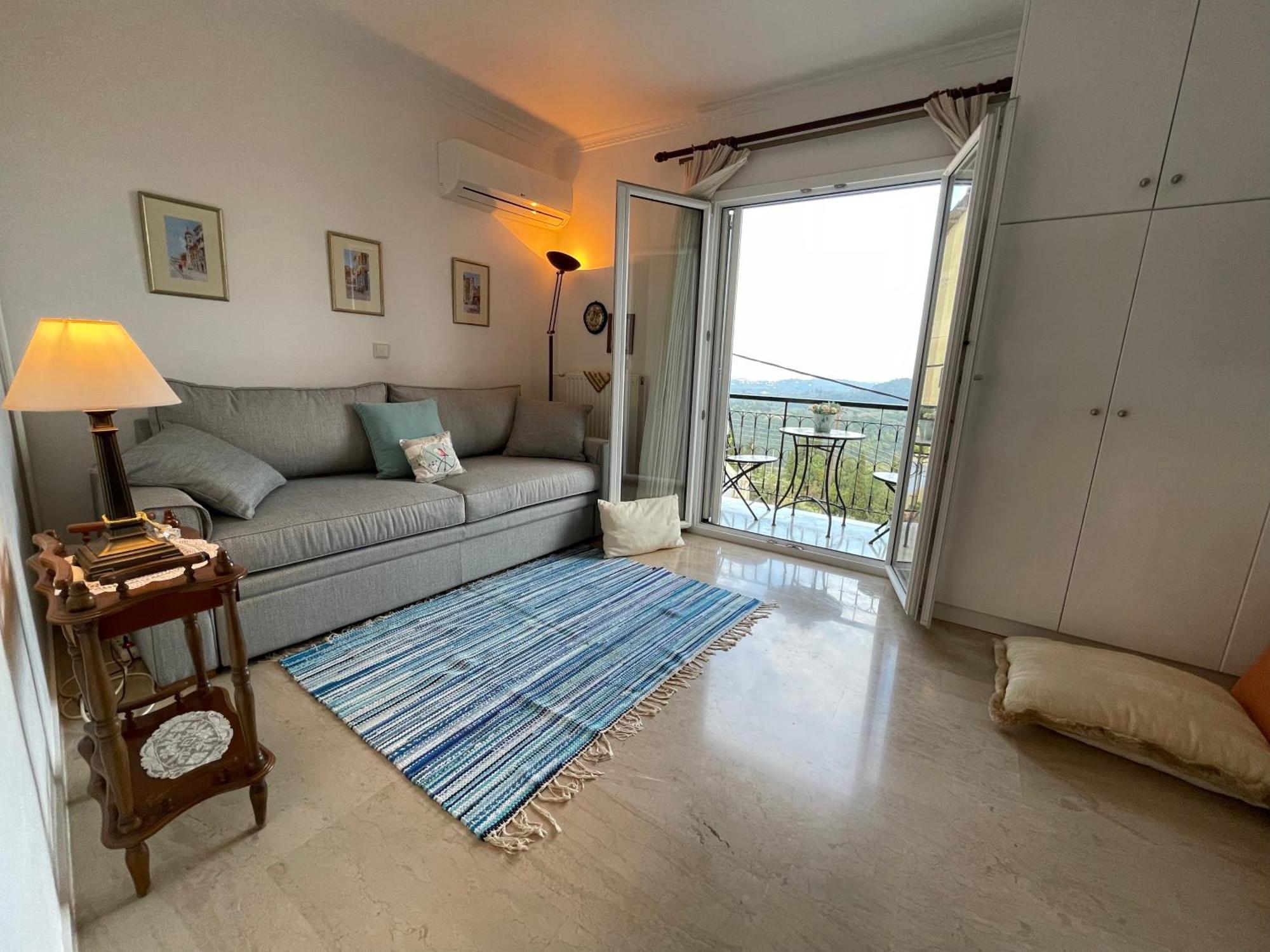 Schoenes Familienappartement In Pelekas, Corfu Mit Meerblick Zewnętrze zdjęcie